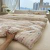 Cream Wind Double Yarn Bedding Four-piece Set Skin-friendly Breathable Washed Sheets Quilt Cover Pillowcase