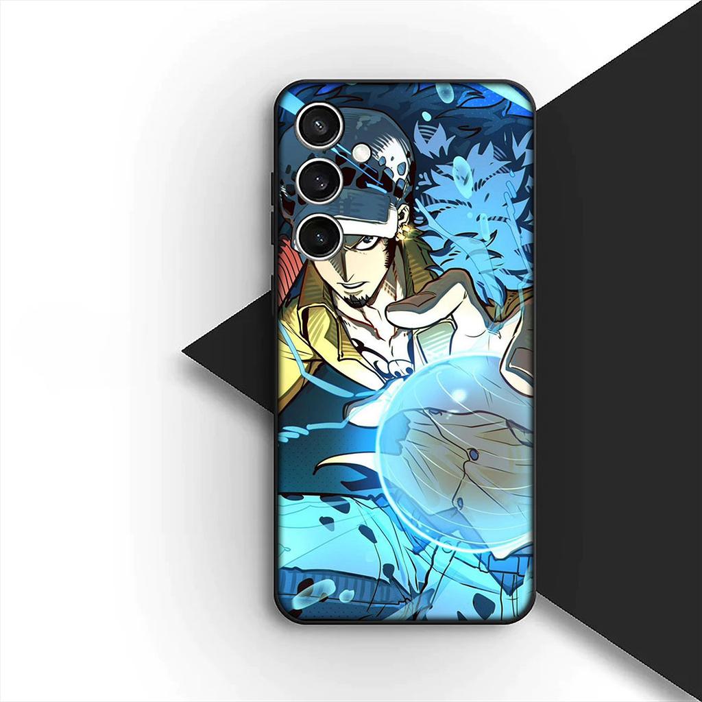 Cover for Samsung Galaxy S20 S22 S21 FE Ultra Plus A07 A17 A15 A16 A25 A57 A37 Phone Case Trafalgar Water Law One Piece Luffy