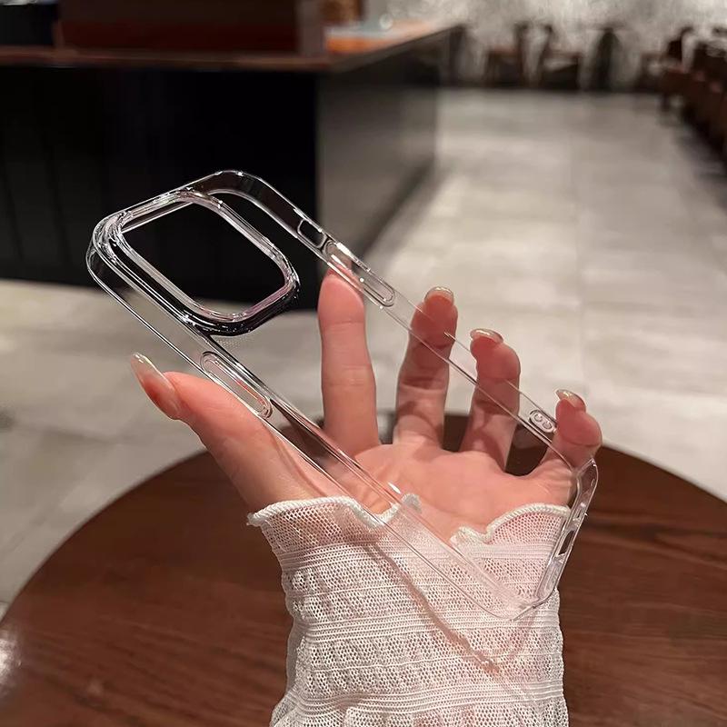 Apple 16 Transparent Phone Case - Yellow-Resistant, Hard Shell for 17 Pro Max & 12 Pro, Large Hole Design for 15.