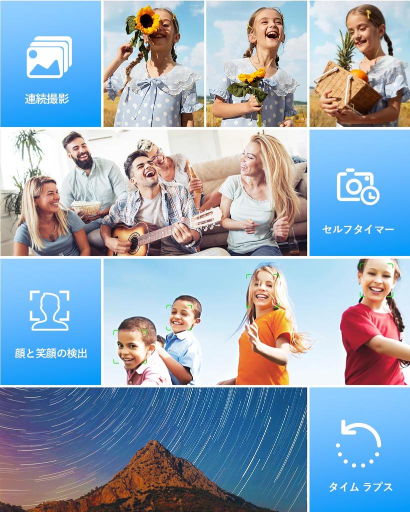 Digital Camera 4K Video Upgraded True 50MP Digital Camera with LED 32GB TF AF Compact 16x Image Motion 2 Large Capacity Japanese Instruction Perfect