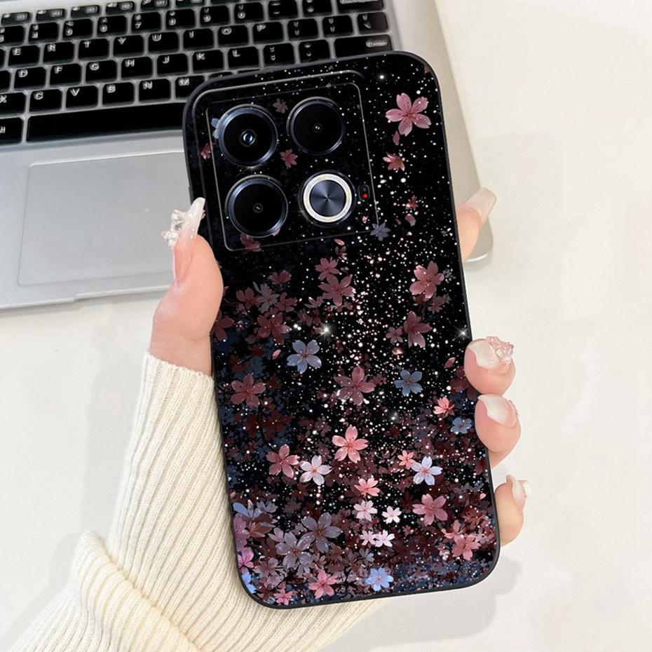 Beautiful Floral Phone Case For Infinix Note 40 4G / Note40 Pro / Note 40 Pro+ (40 Pro Plus) Soft Silicone Cover Bumpers
