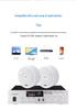 Wireless Indoor Ceiling Speaker with Wall-Mountable Hanging System