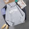 Sudadera con capucha para hombre y mujer, diseño de ciudad de Nueva York, EE. UU., con letras estampadas, estilo Harajuku, informal, holgada, ropa deportiva