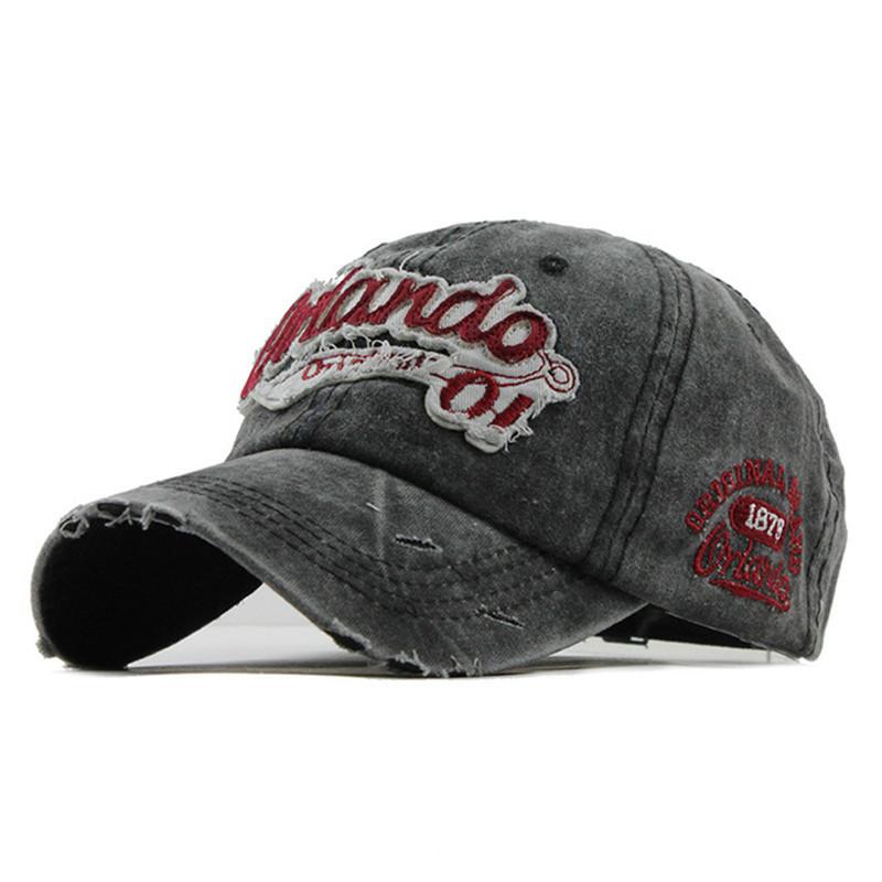 Men's and women's embroidered baseball caps, holes and old visors, casual European and American wide-brimmed hats, peaked caps, European and American