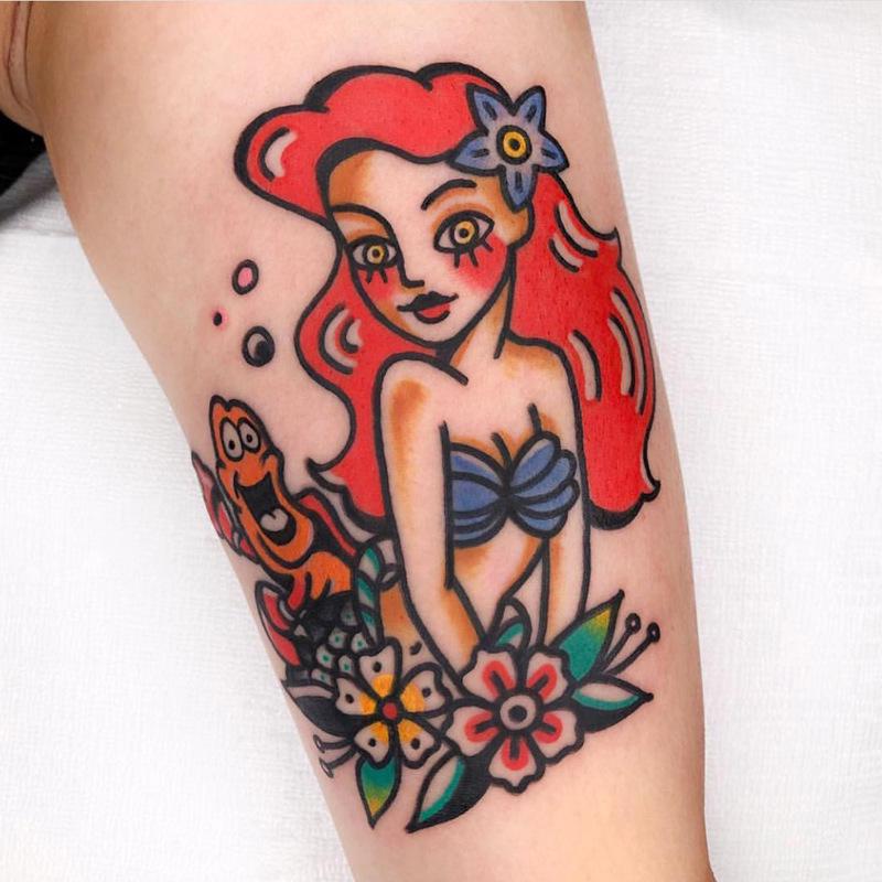 

Японские наклейки-татуировки в стиле аниме «Лолита» — красивый водостойкий цветочный дизайн для долговечной носки для обоих полов 19x12cm