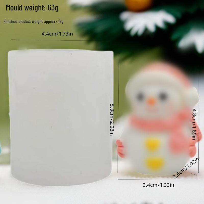 Snowman Scented Candle Mold: DIY Christmas Wax or Resin Ornament