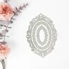 Laciness Die Cuts Nesting Oval Cutting Dies Embossing Die Cuts Templates for Kid Gift Card Making Scrapbooking DIY Album