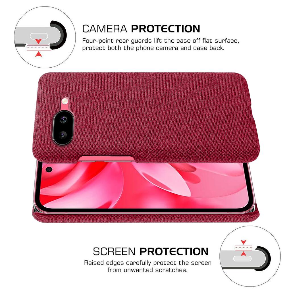For Google Pixel 9a Phone Case Cloth Texture Anti-Scratch Protective PC Back Cover