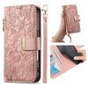 Custodia in Pelle a Portafoglio con Cerniera e Flip per IPhone 17 Air 16E 16 15 14 13 12 Pro Max Slot per Carte Portafoglio Cinturino da Polso Copertura Protettiva Custodia