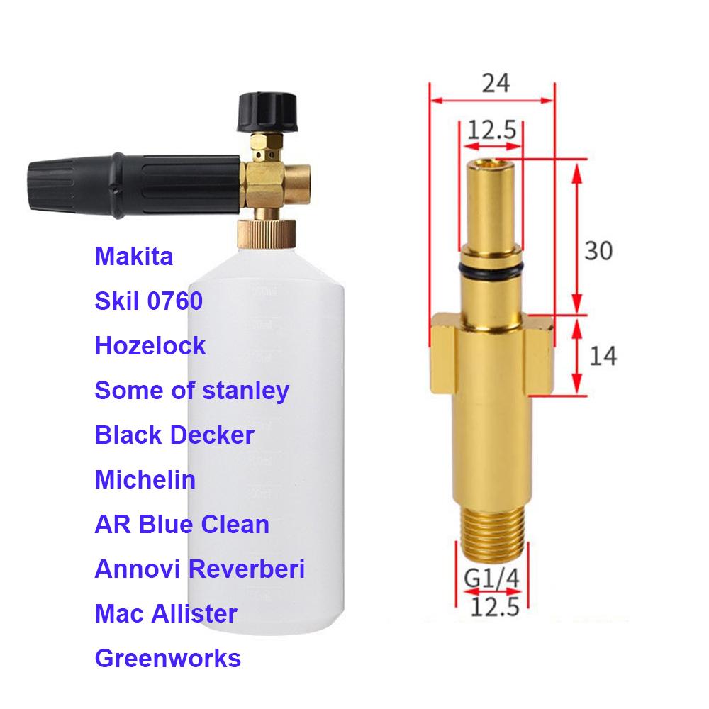 Car Washer Snow foam lance  Soap Foamer Sprayer  Gun Nozzle for Makita Greenworks Michelin Annovi Reverberi High Pressure Washer