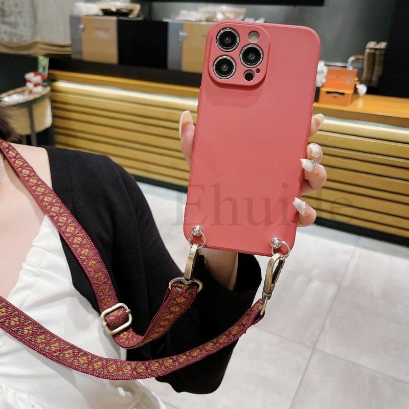 Classic Strap Case For Xiaomi POCO X7 X6 M6 M7 Mi 15T 14T 13T Redmi Note 14 Pro Plus Crossbody Neck Lanyard Soft Silicone Cover