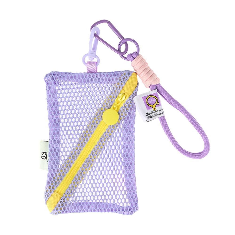Large Capacity Mesh Cosmetic Bag Candy Color Coin Purse Durable Storage Bag