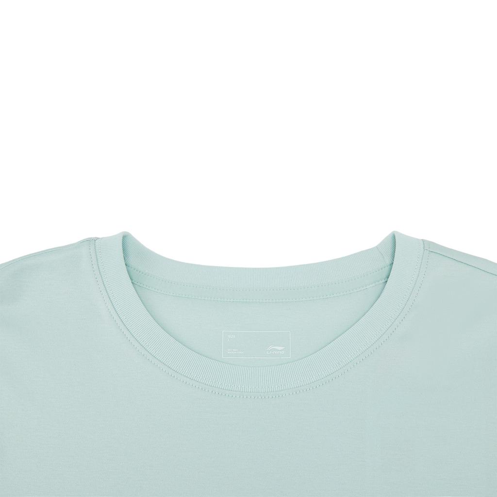 Li Ning Sports Lifestyle Series Logo Letter Stitching Round Neck T-Shirt Women Tops ATSW270-4