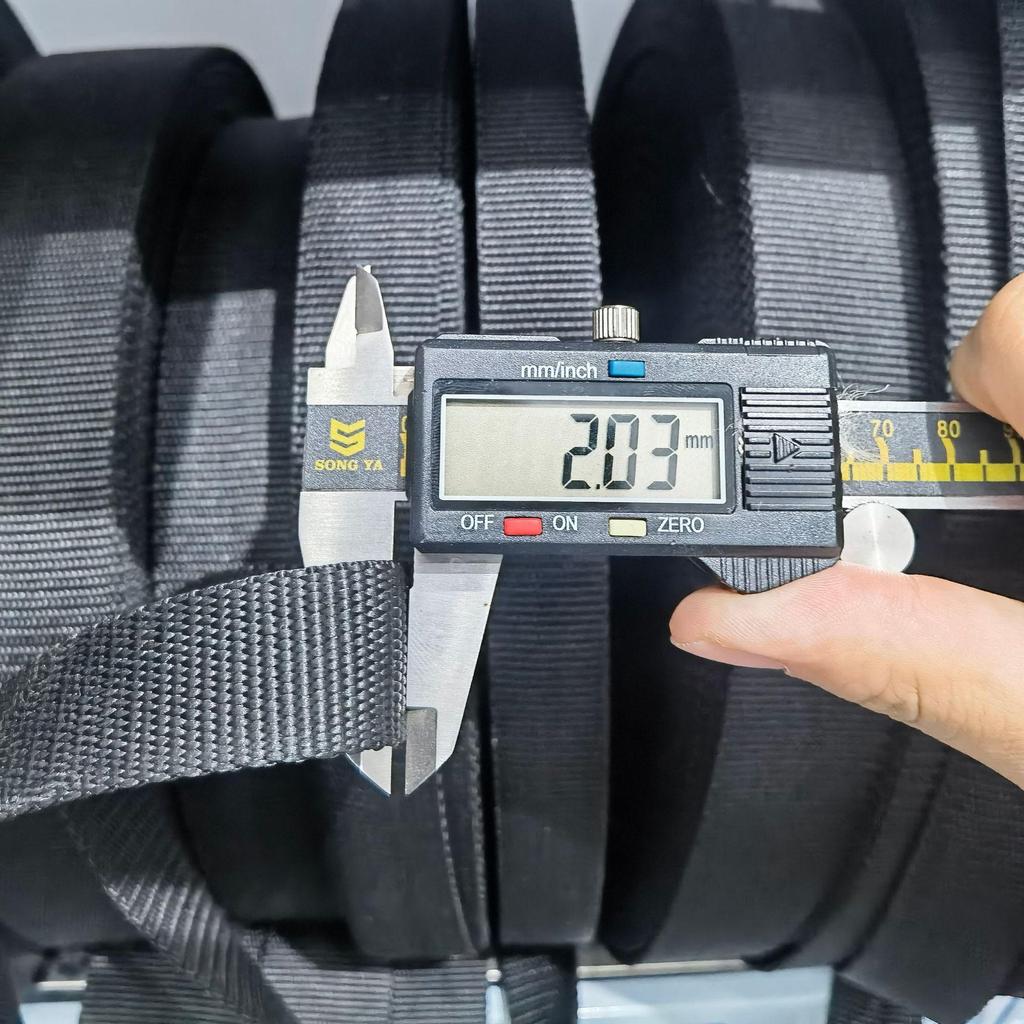 Black Thickened Polyester Herringbone Webbing Tape for Bags and Straps
