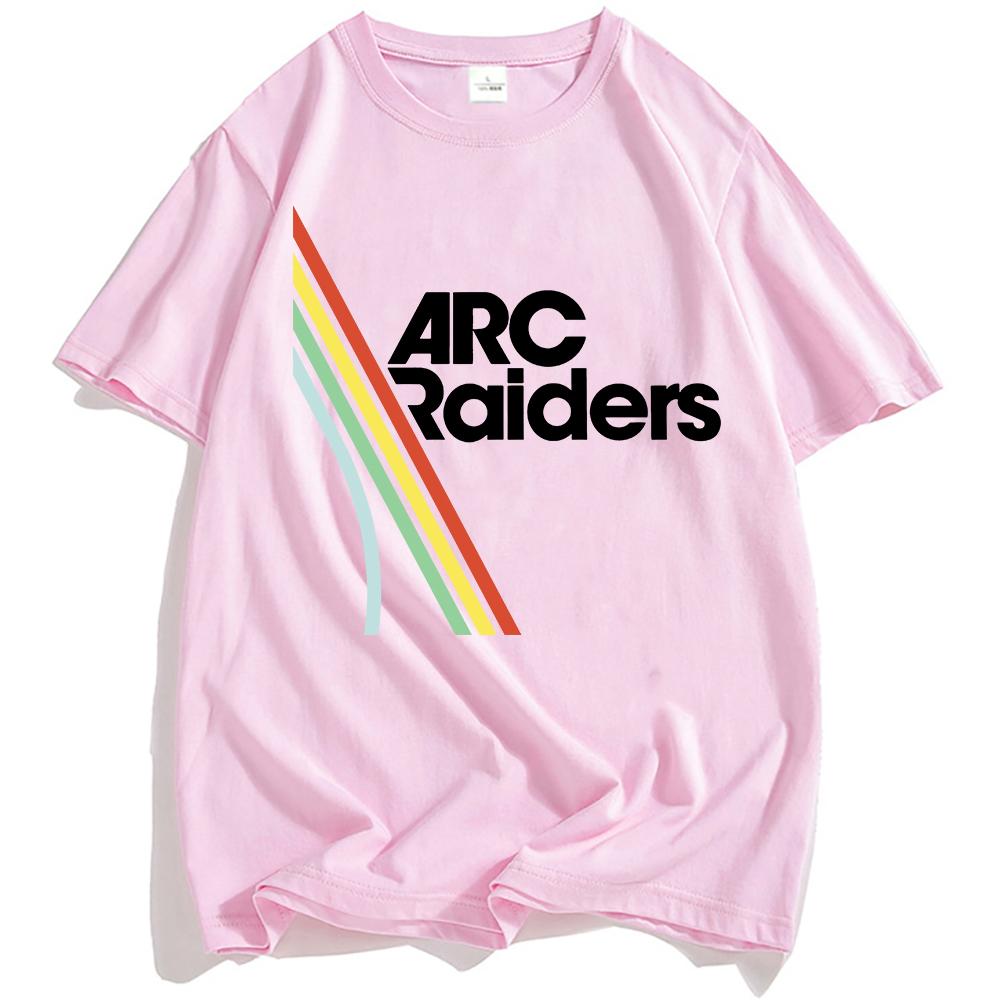 Men Clothing Hot Game ARC Raiders Rainbow Print T-shirt Cotton Short Sleeve Loose Male Tshirts Unisex Streetwear Graphic T Shirt