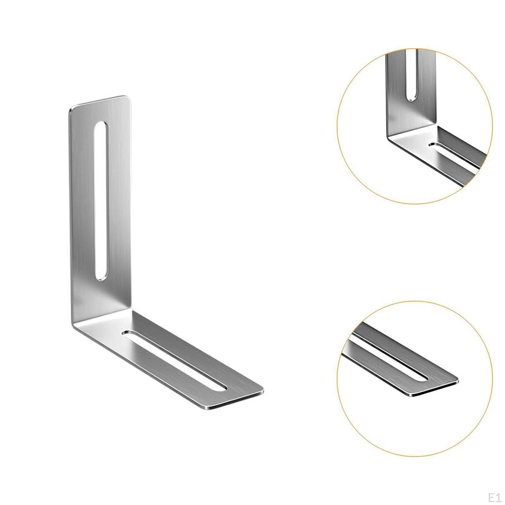 10 Pieces L Shaped Bracket Support Brace Right Angle Metal Tile Fixing Tool Accessory
