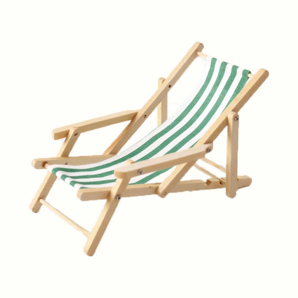 Mini 1/12 Dollhouse Chair Multicolors Summer Vacation Beach Chair  For OB11 Doll