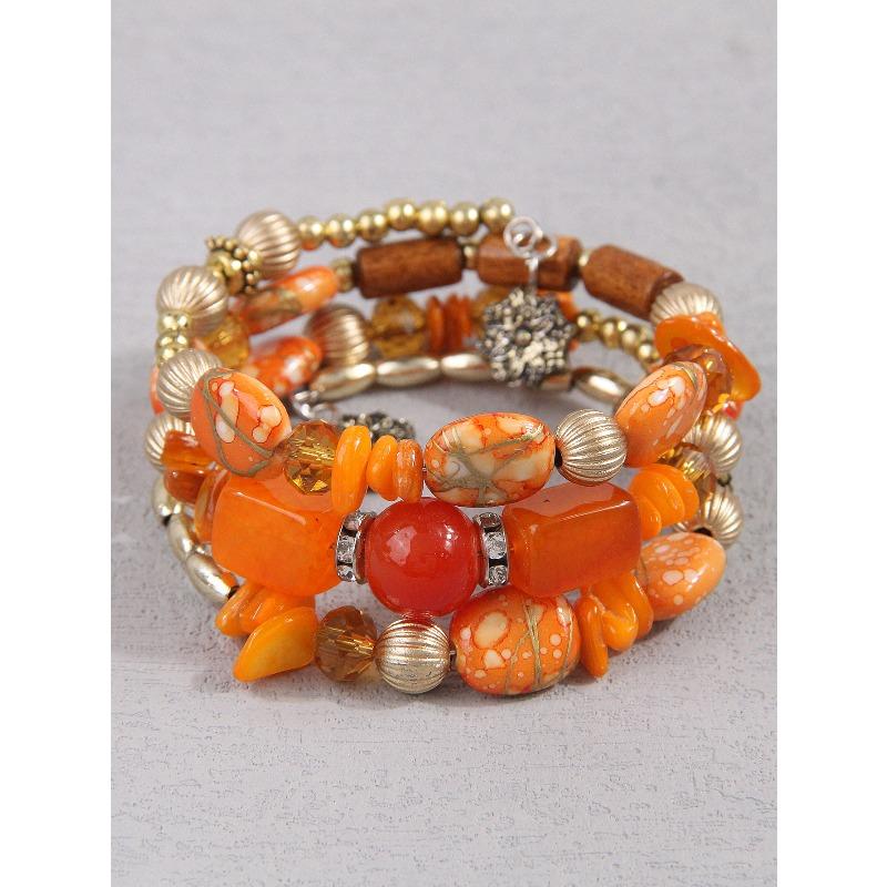 Europe, America, Simple Bohemian Famous Wind Crushed Stone Accessories, Multi-layer Bead Temperament Women's Bracelet
