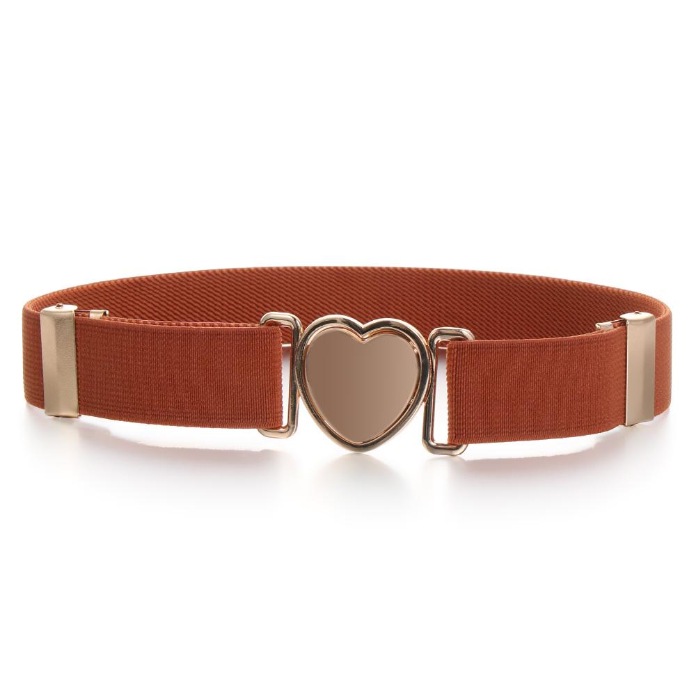 

Teen Adjustable Heart Belt Elastic Belts Girls Dresses Waist Belt Acrylic