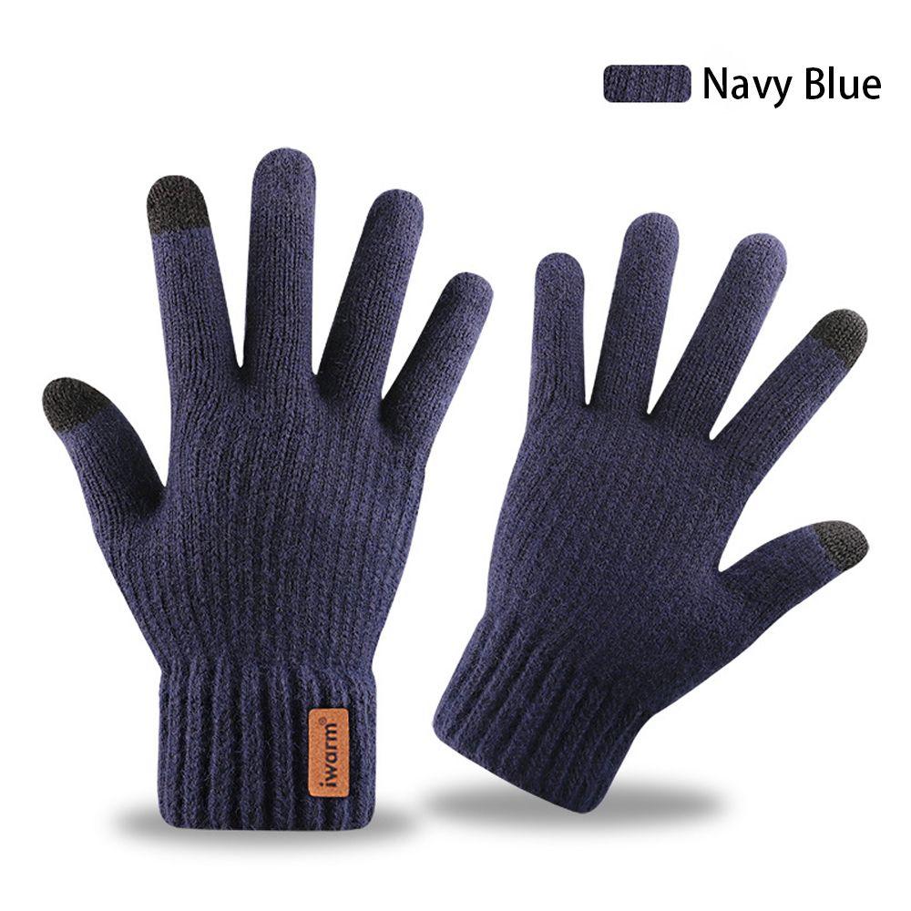 Farbe Vollfinger Mode Herren Fäustlinge Herren Strickhandschuhe Handschuhe Herbst Winter Handschuhe