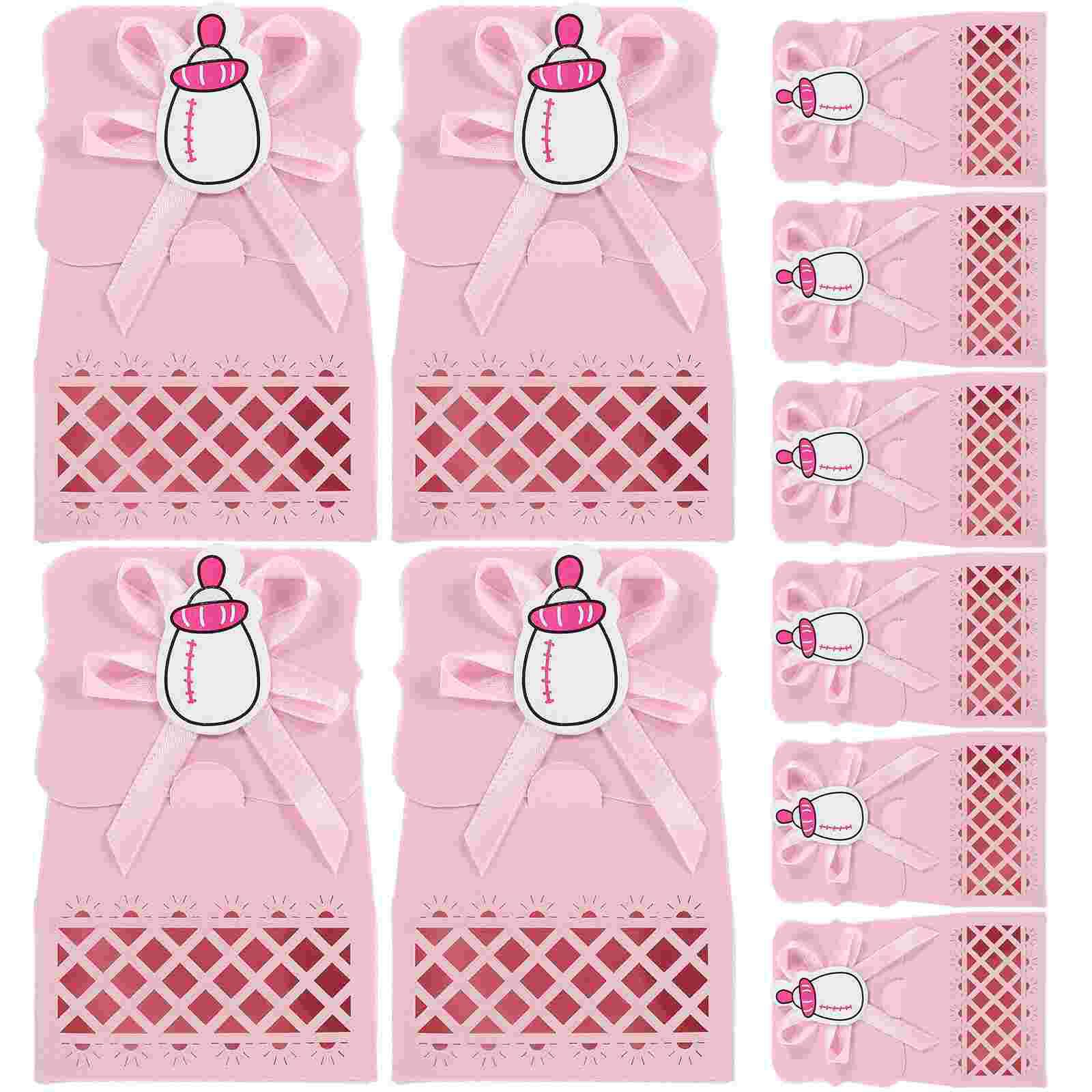 

12 Pcs Lollipops Party Candy Box Multi-function Container Baby Clothing Boxes for Gifts рожевий