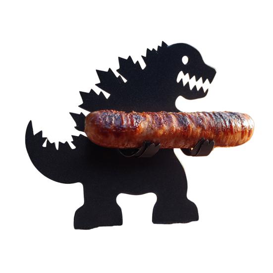 Zabawny Uchwyt na Kiełbaski BBQ Odporny na Rdzę Odporny na Ciepło Przenośny Campingowy Uchwyt na Grilla do Hot Dogów Przenośny Stojak Stojak na Kiełbaski