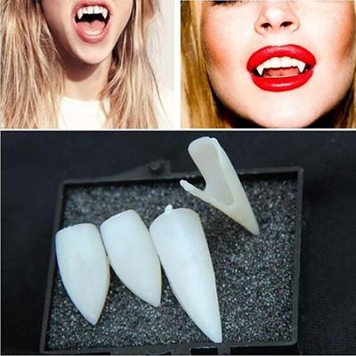 Cosplay Dentures Zombie Devil Vampire Fang Teeth Halloween Fancy Dress Accessory