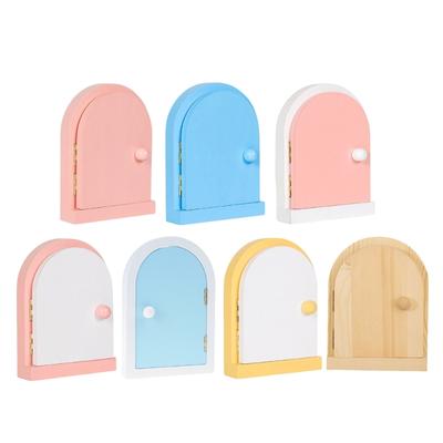 Enchanting Cute Door Shape Wood Outlet Cover Plate Handcrafts Baby Safety Self Adhesive Light Switches Guard Shield