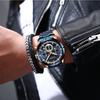Curren Herrenuhr Blaues Zifferblatt Edelstahlarmband Datum Herren Business Herrenuhren Wasserdicht Luxus Herren Armbanduhren für Herren