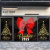 Christmas Decoration Bell Window Static Bow Sticker
