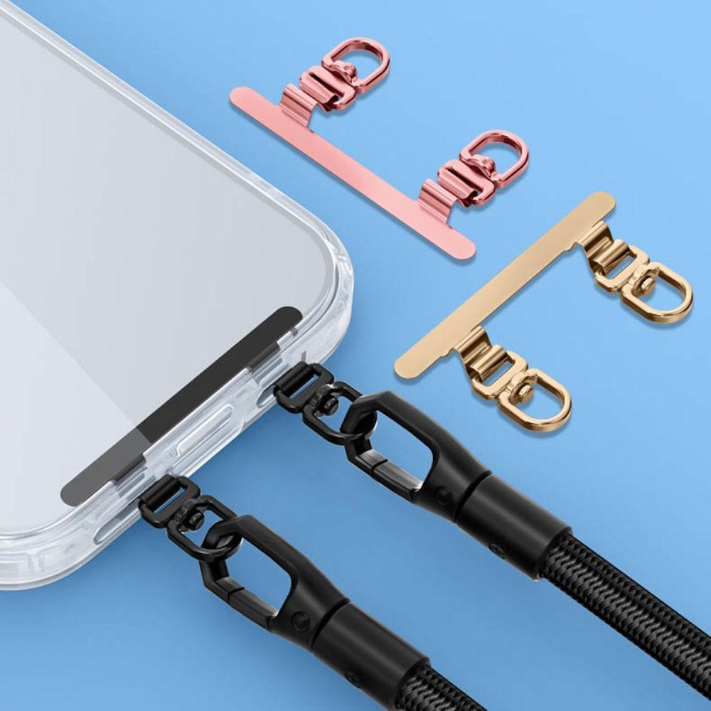 Ultra-thin Lanyards Card Metal Sling Rope Card Clip Luxury Hanging Piece Mobile Phone