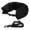 Travel Neck Pillow Stuffable with Adjustable Strap U Shape Soft Packable Fillable Travel Pillow Storage Bag Black
