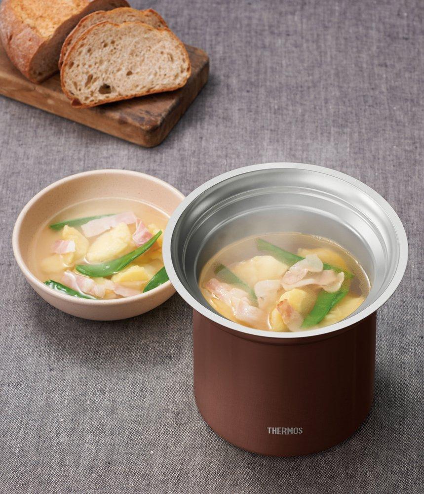 Termos Vakuově izolovaná stolní polévková nádoba 1L Mocha MC KJC-1000