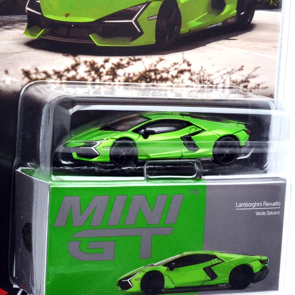 MINI GT 164 Scale MiJo TOYS - Lamborghini Revuelto (Verde Selvens) U.S. MiJo Exclusive MGT00789-BL