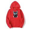 Tideway Cat Print New Hooded Aweater Men's Spring Long-sleeved Lazy Style Loose Hooded Top
