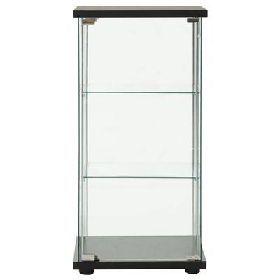 Glass Display Cabinet Tempered Glass Black