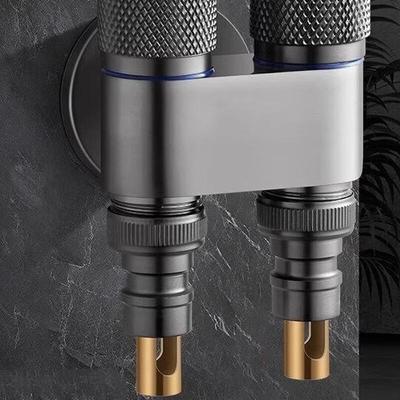 TLXT Stainless Steel Double Outlet Washing Machine Faucet