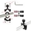 Fixed base handlebar mount for 1.125 to 1.54 inch diameter handlebar with 1 inch ball