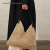 Bolso de Playa Tejido de Influencer: Bolso Plegable de un Solo Hombro para Tendencias de Vacaciones
