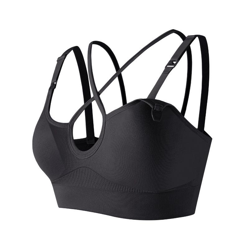 Seamless Cross-Border Vest-Style Nursing Bra with Removable Pads for Yoga & Postpartum