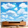 Stunning Blue Sky Cloud Tapestry Wall Art Large Decorative Canvas Print for Modern Living Room Home Decor Nursery Sky Nature Bac