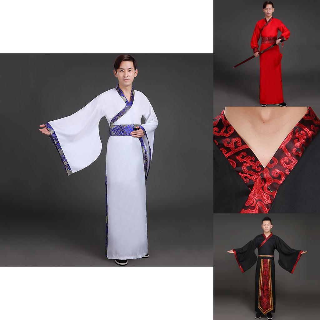 Unisex Gammel Kinesisk Hanfu Med Løst Og Komfortabelt Fuldkropsdesign