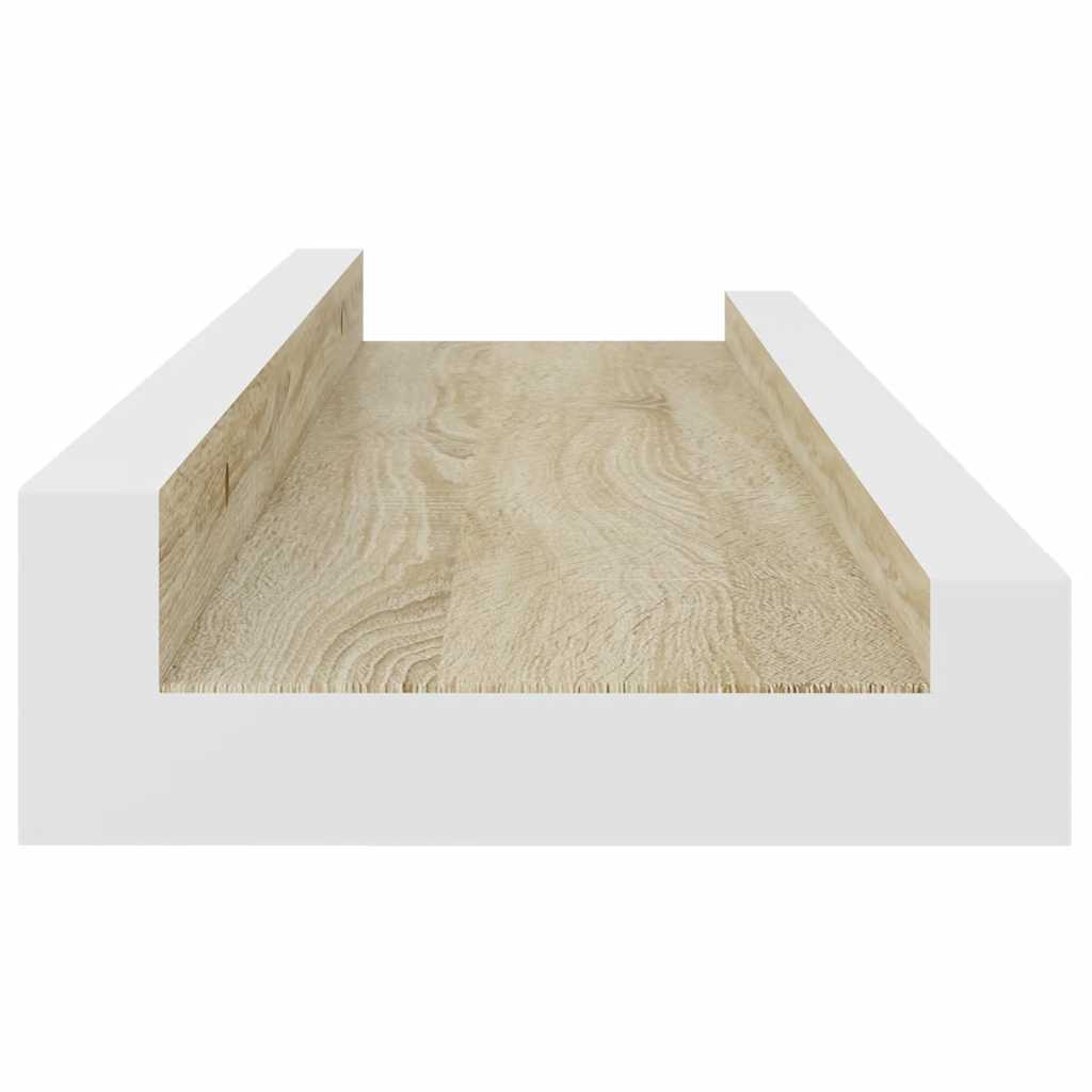 Vidaxl Półki Ścienne, 2 Szt., Biel I Dąb Sonoma, 40X9X3 Cm