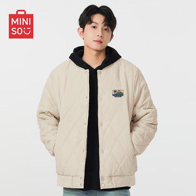 Men's Winter Diamond Quilted Padded Baseball Jacket