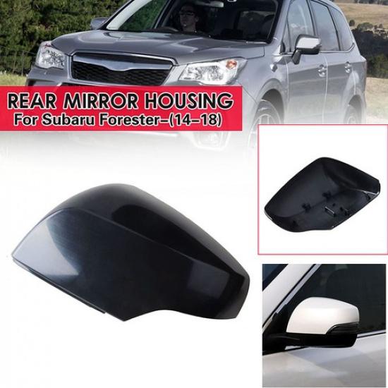 LH Side Upper Part Mirror Cover Unpainted Black For Subaru Forester 2014-2018 17