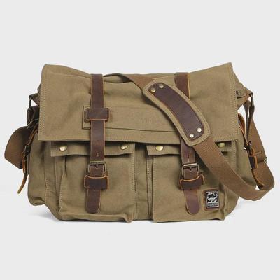 Herren-Umhängetasche aus Retro-Canvas, 17 Zoll, für den Outdoor- und Freizeitgebrauch