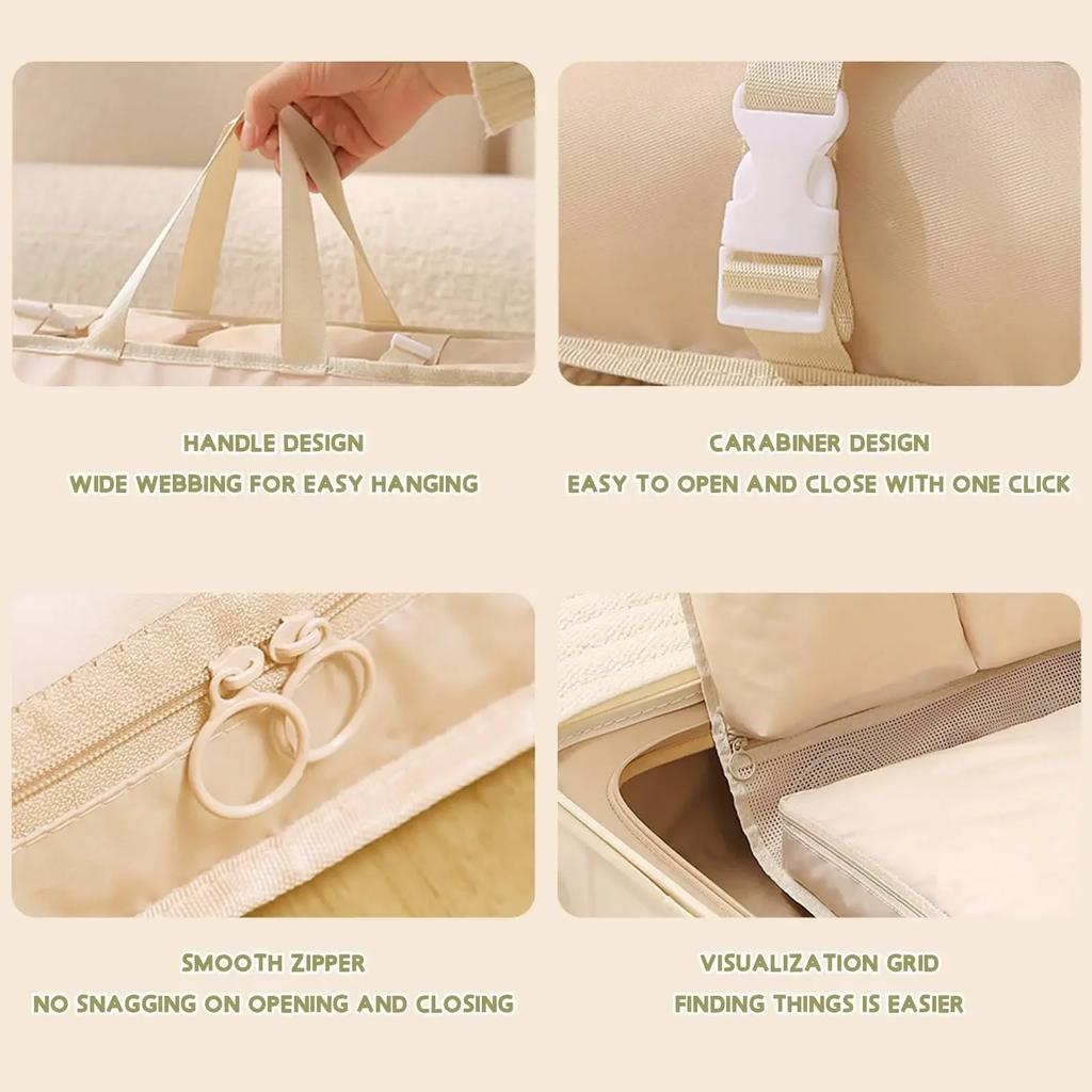 Foldable Travel Storage Bag, Travel Hanging Bag with Pockets - Multi Compartment Storage Hanging Bag