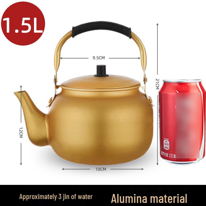 Yellow Aluminum Teapot Kettle: Large Capacity Korean Rice Wine Pot for Gas Stoves