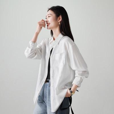 Camisa de Manga Larga Holgada de Mezcla de Lino para Mujer SOFSIL Primavera 2026