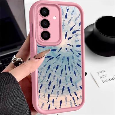 Dolphin Patterned Soft Case For Samsung Galaxy S25 Edge S24 S23 S22 Ultra S24 FE A56 A55 A36 A26 A16 A15 A35 A54 5G Phone Cover
